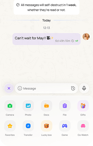 Transfer directly in chat